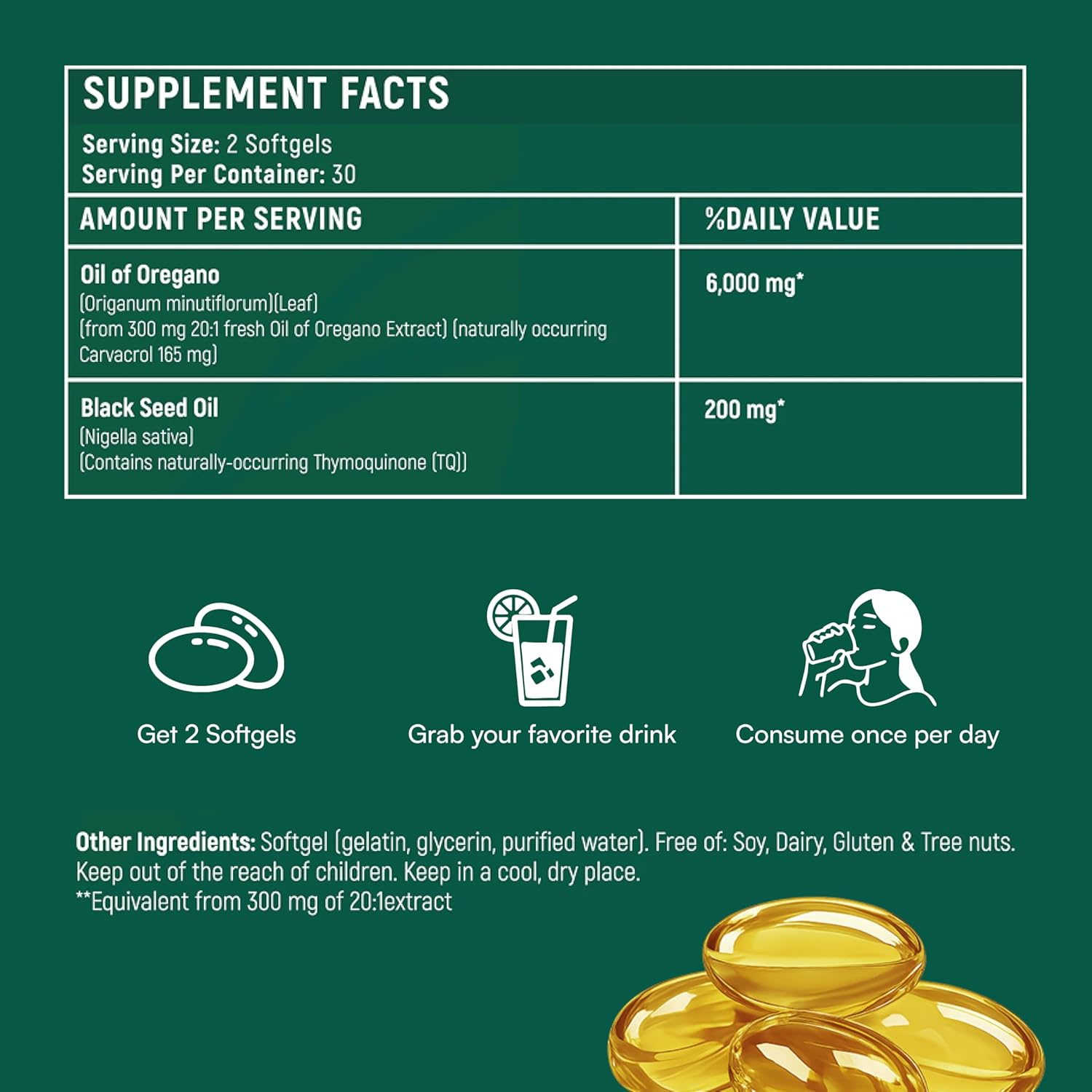 Purevia® Oil Of Oregano Softgels - Naturally Strengthen Immunity and Gut Health from Within