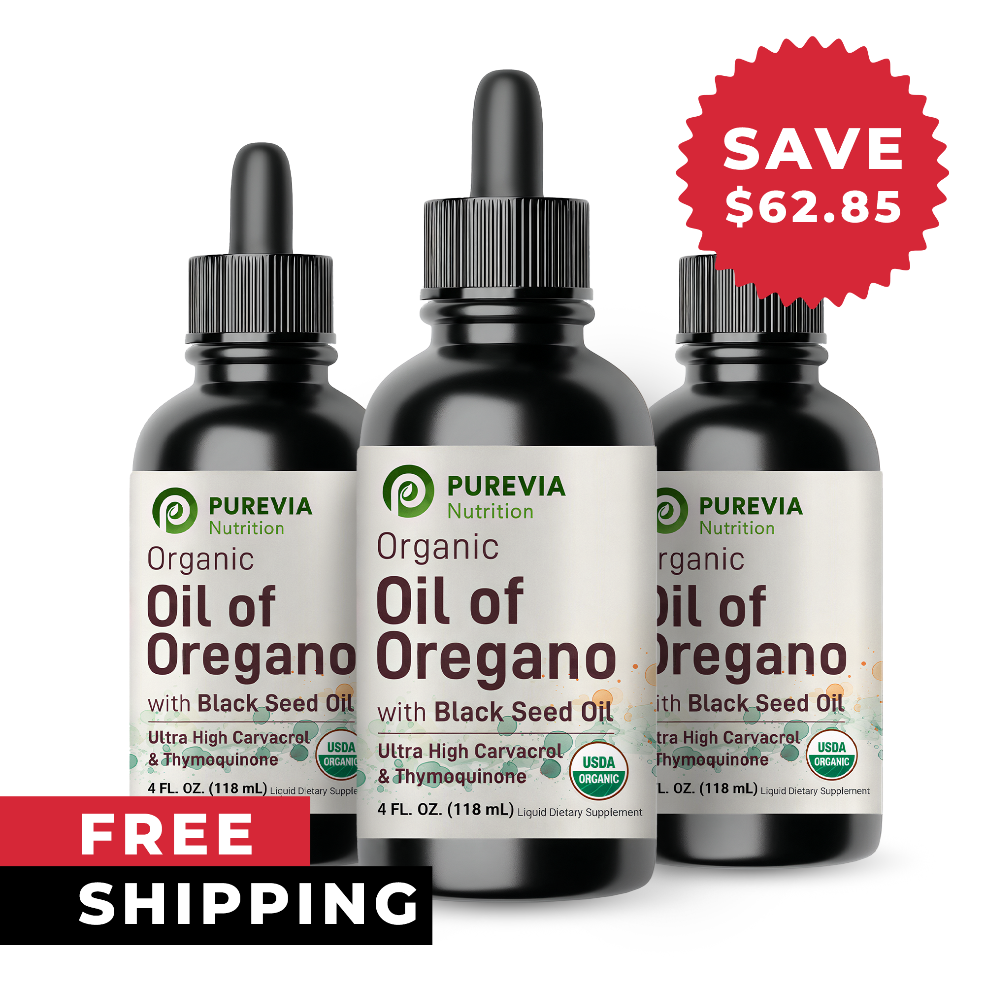 Purevia® Oil of Oregano Black Seed Drops