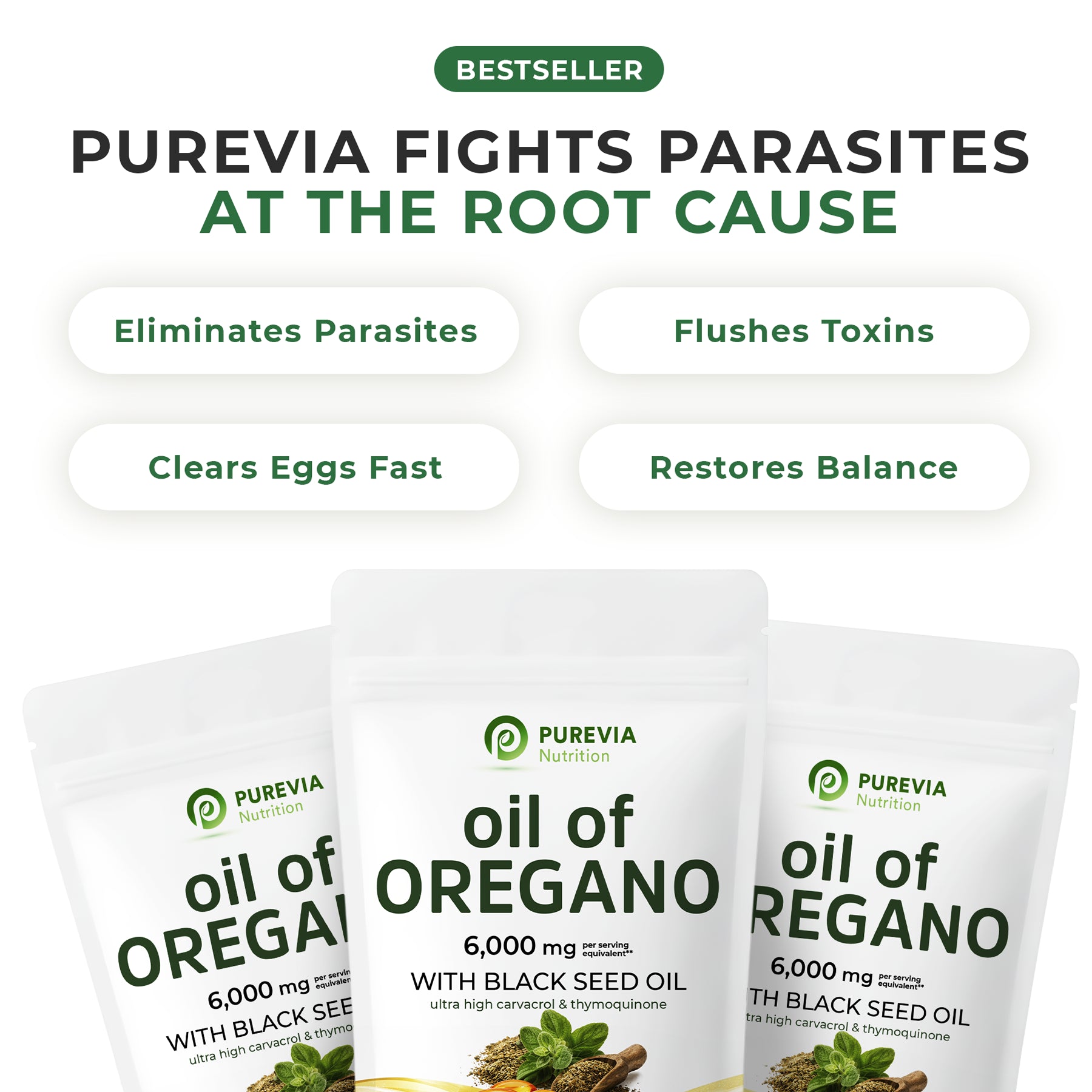 Purevia® Oil Of Oregano Softgels - Naturally Strengthen Immunity and Gut Health from Within