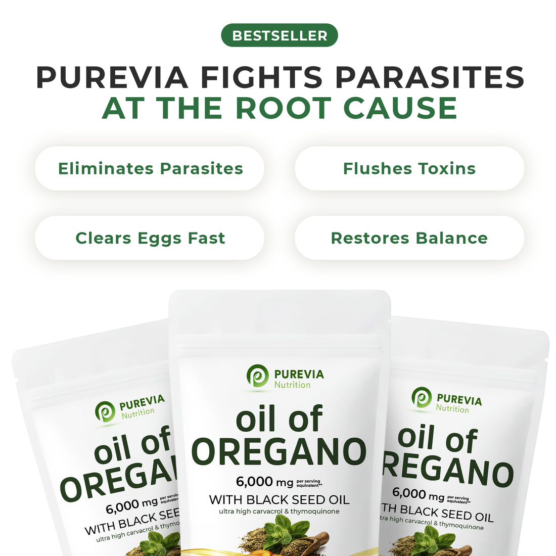 Purevia® Oil Of Oregano Softgels - Naturally Strengthen Immunity and Gut Health from Within